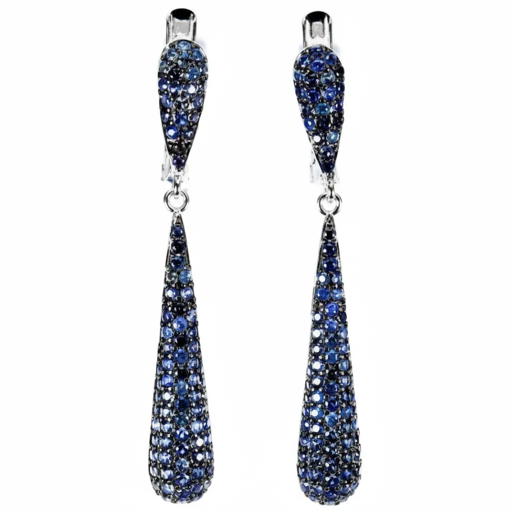 Rapture blue sapphire drop earrings