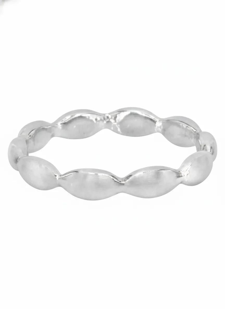 Bubble silver stackable ring