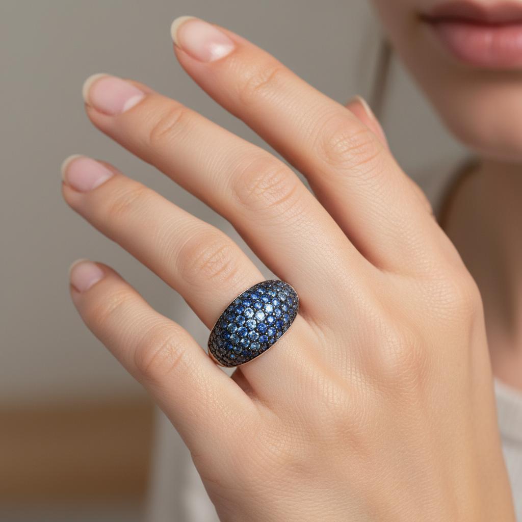Joy blue sapphire ring