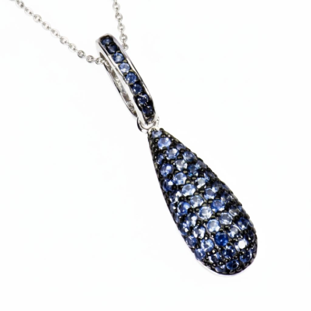 Joy blue sapphire pendant necklace