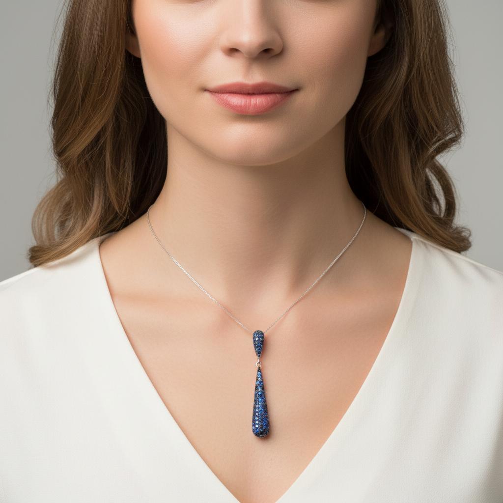 Rapture blue sapphire pendant necklace