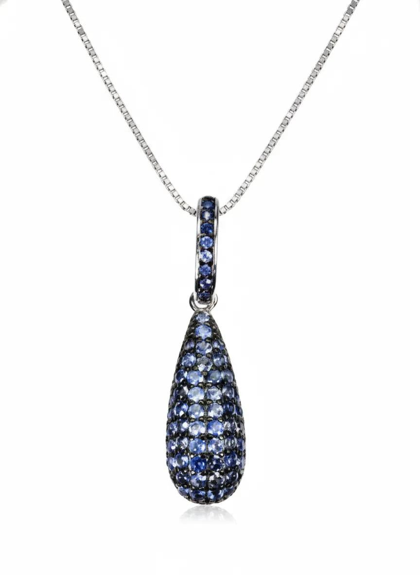 Joy blue sapphire pendant necklace