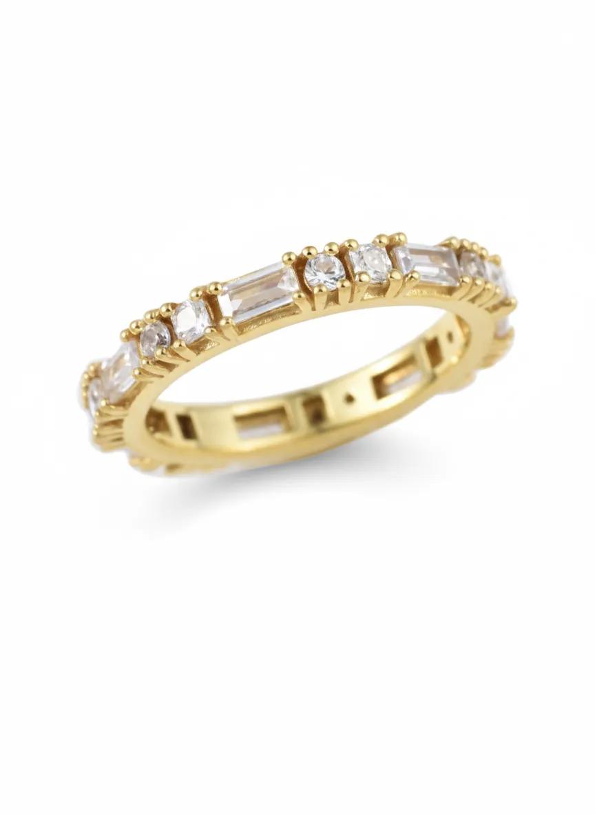 Belle gold clear topaz ring