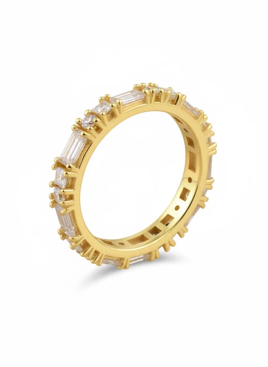 Belle gold clear topaz ring