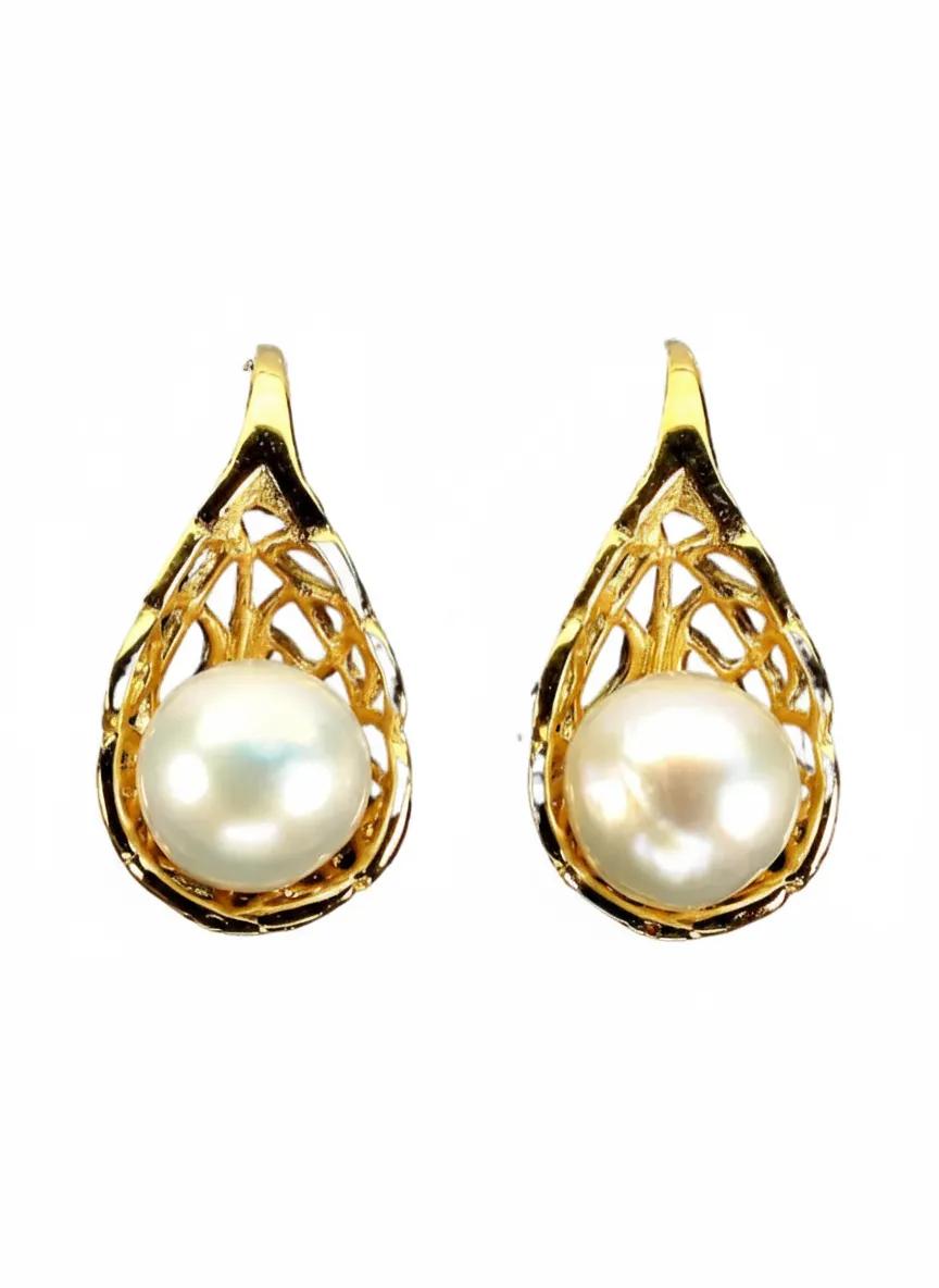 Basket of pearls earrings
